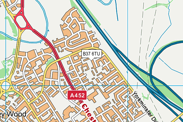 B37 6TU map - OS VectorMap District (Ordnance Survey)