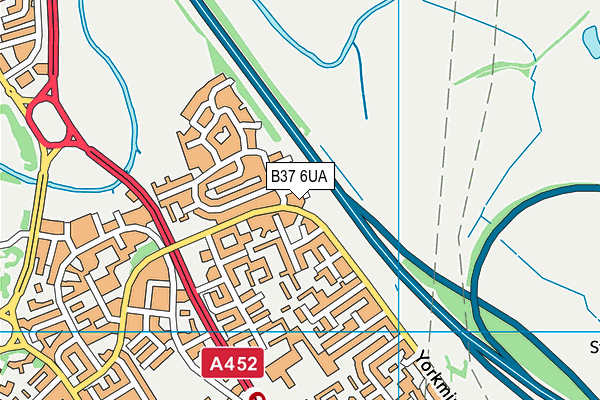 B37 6UA map - OS VectorMap District (Ordnance Survey)