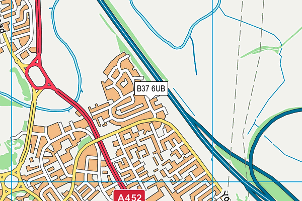B37 6UB map - OS VectorMap District (Ordnance Survey)