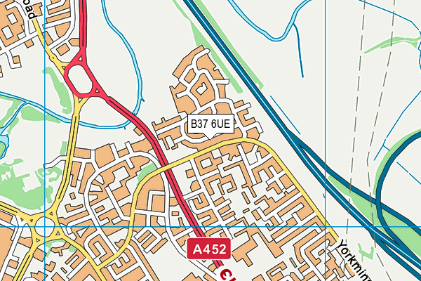 B37 6UE map - OS VectorMap District (Ordnance Survey)