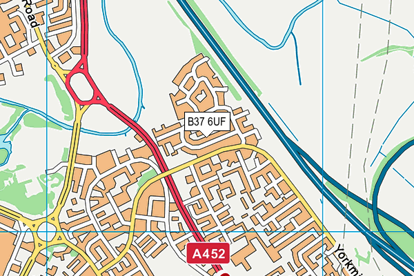 B37 6UF map - OS VectorMap District (Ordnance Survey)
