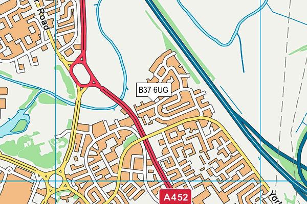 B37 6UG map - OS VectorMap District (Ordnance Survey)