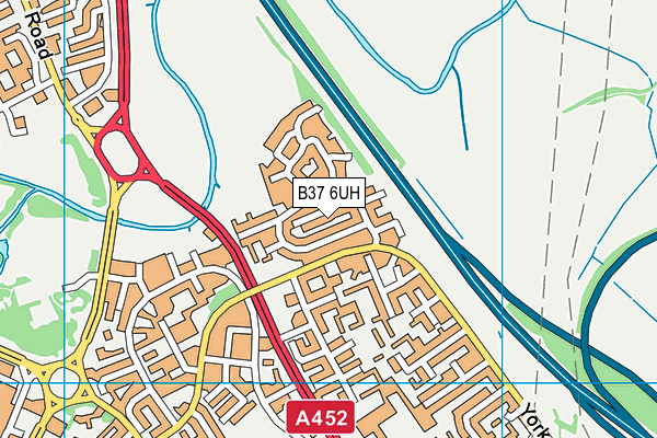 B37 6UH map - OS VectorMap District (Ordnance Survey)