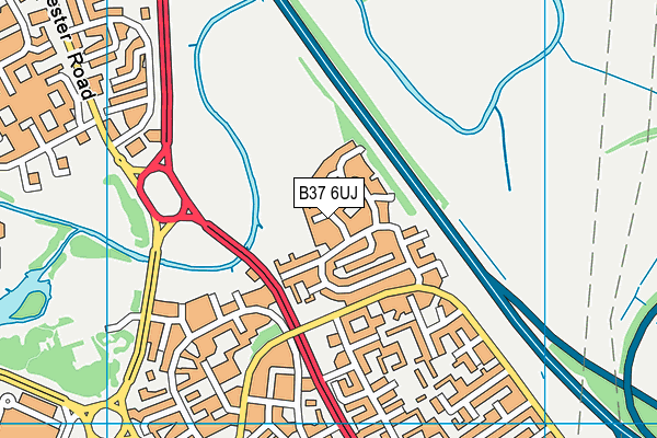 B37 6UJ map - OS VectorMap District (Ordnance Survey)