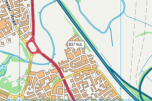 B37 6UL map - OS VectorMap District (Ordnance Survey)