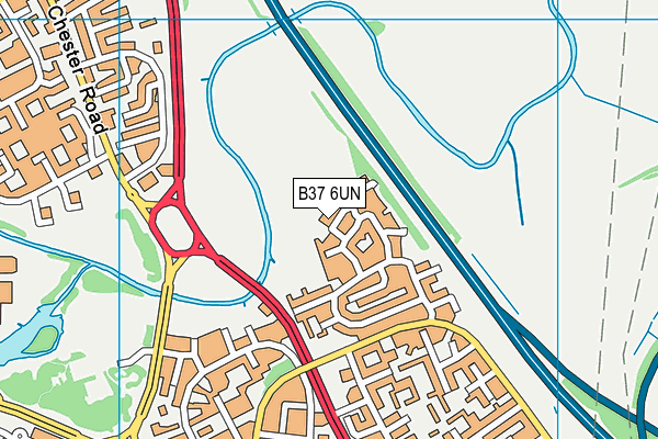 B37 6UN map - OS VectorMap District (Ordnance Survey)