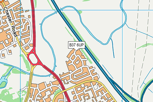 B37 6UP map - OS VectorMap District (Ordnance Survey)