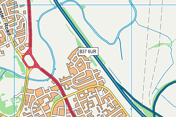 B37 6UR map - OS VectorMap District (Ordnance Survey)