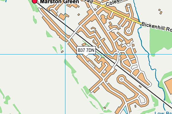 B37 7DN map - OS VectorMap District (Ordnance Survey)