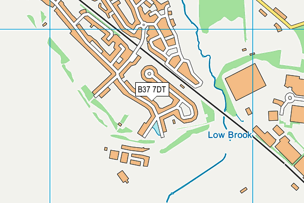 B37 7DT map - OS VectorMap District (Ordnance Survey)