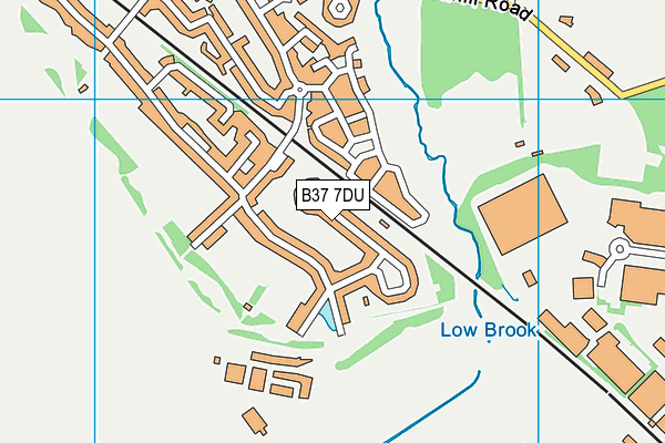 B37 7DU map - OS VectorMap District (Ordnance Survey)