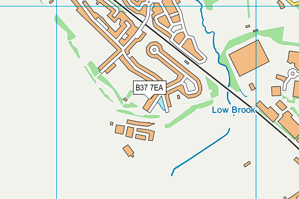 B37 7EA map - OS VectorMap District (Ordnance Survey)