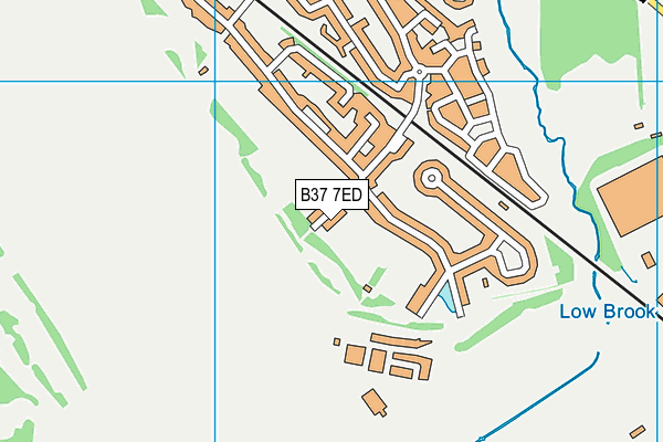 B37 7ED map - OS VectorMap District (Ordnance Survey)