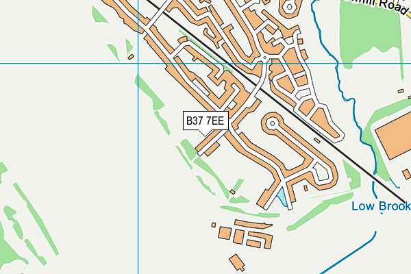 B37 7EE map - OS VectorMap District (Ordnance Survey)