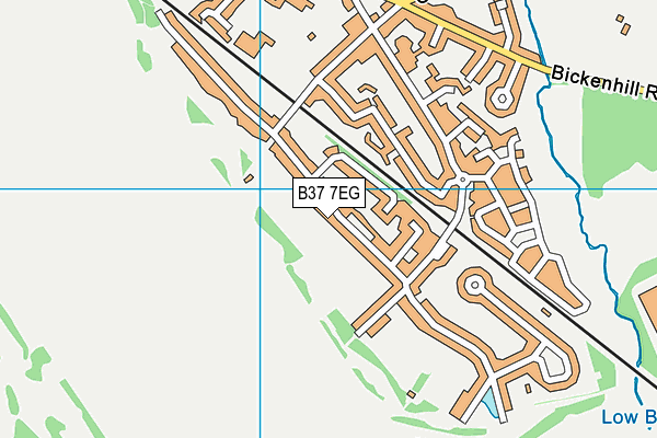 B37 7EG map - OS VectorMap District (Ordnance Survey)