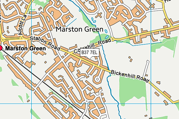 B37 7EL map - OS VectorMap District (Ordnance Survey)