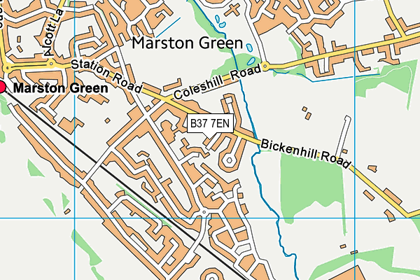 B37 7EN map - OS VectorMap District (Ordnance Survey)