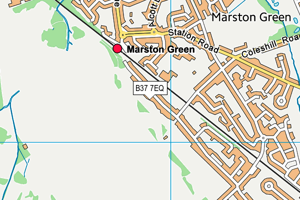 B37 7EQ map - OS VectorMap District (Ordnance Survey)