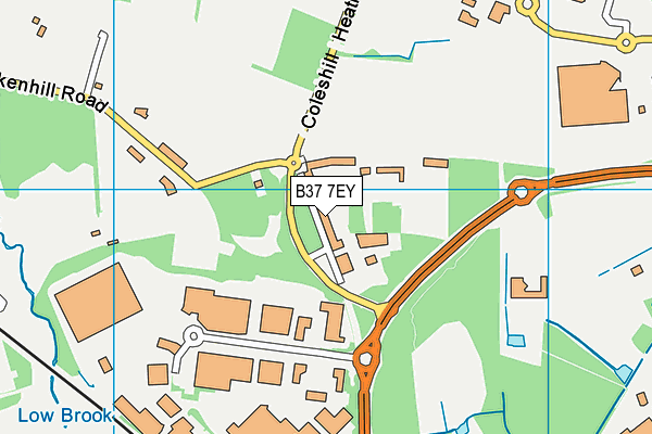 B37 7EY map - OS VectorMap District (Ordnance Survey)