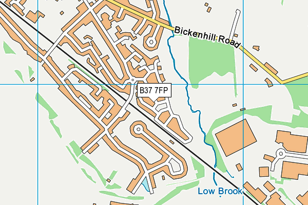 B37 7FP map - OS VectorMap District (Ordnance Survey)