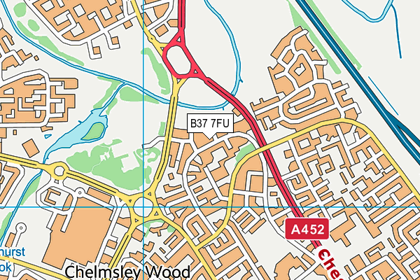 B37 7FU map - OS VectorMap District (Ordnance Survey)