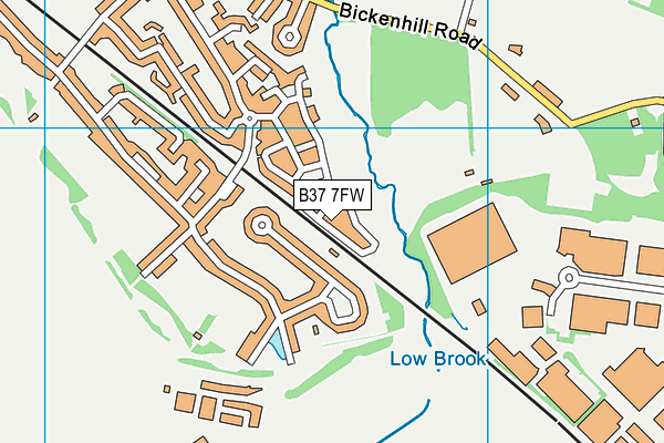 B37 7FW map - OS VectorMap District (Ordnance Survey)
