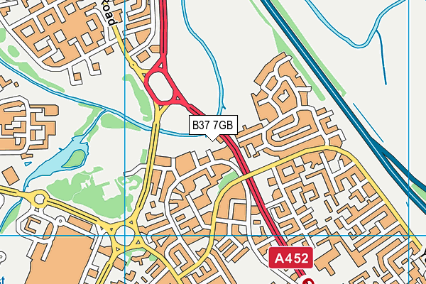 B37 7GB map - OS VectorMap District (Ordnance Survey)