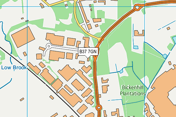 B37 7GN map - OS VectorMap District (Ordnance Survey)