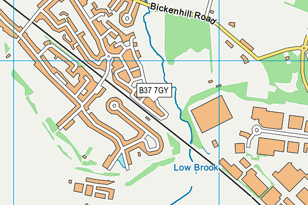 B37 7GY map - OS VectorMap District (Ordnance Survey)