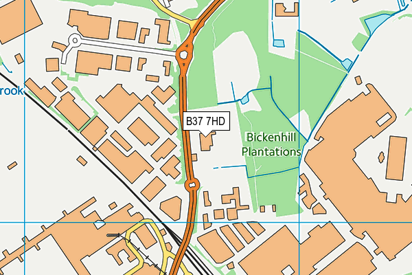 B37 7HD map - OS VectorMap District (Ordnance Survey)