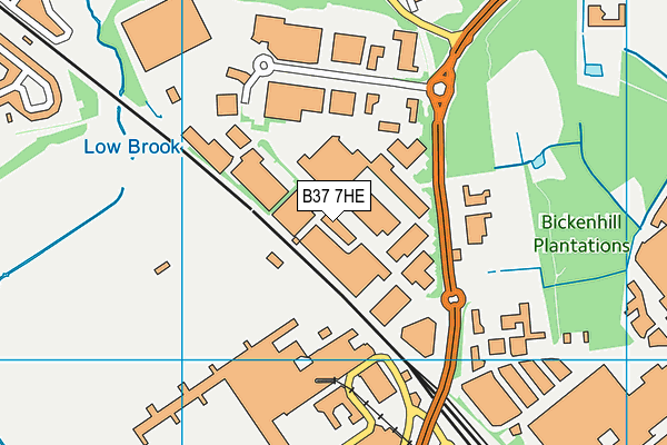 B37 7HE map - OS VectorMap District (Ordnance Survey)