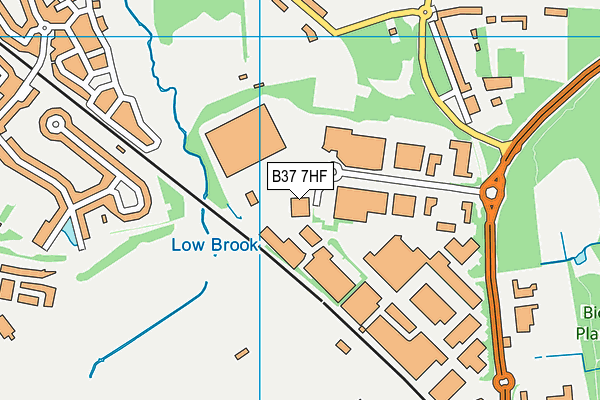 B37 7HF map - OS VectorMap District (Ordnance Survey)
