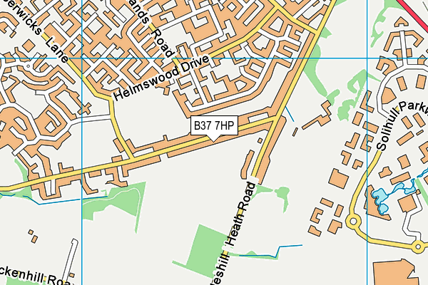 B37 7HP map - OS VectorMap District (Ordnance Survey)