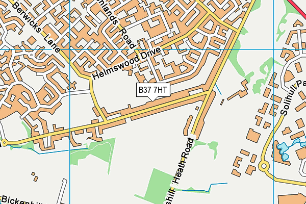 B37 7HT map - OS VectorMap District (Ordnance Survey)