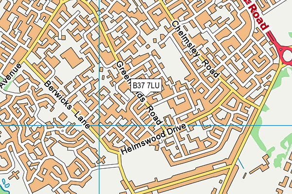 B37 7LU map - OS VectorMap District (Ordnance Survey)