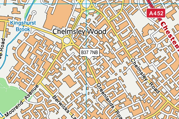 B37 7NB map - OS VectorMap District (Ordnance Survey)