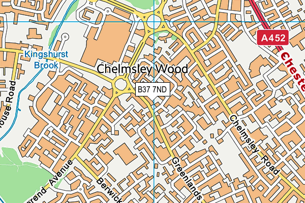 B37 7ND map - OS VectorMap District (Ordnance Survey)