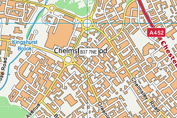 B37 7NE map - OS VectorMap District (Ordnance Survey)