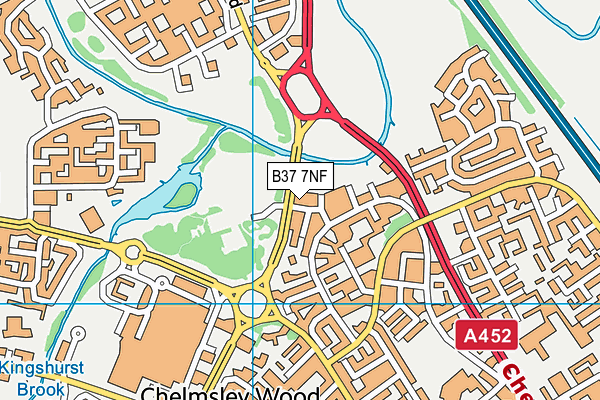 B37 7NF map - OS VectorMap District (Ordnance Survey)