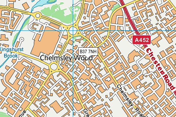 B37 7NH map - OS VectorMap District (Ordnance Survey)