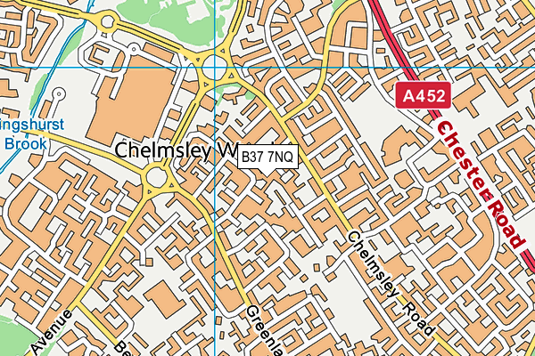 B37 7NQ map - OS VectorMap District (Ordnance Survey)