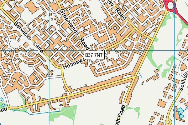 B37 7NT map - OS VectorMap District (Ordnance Survey)