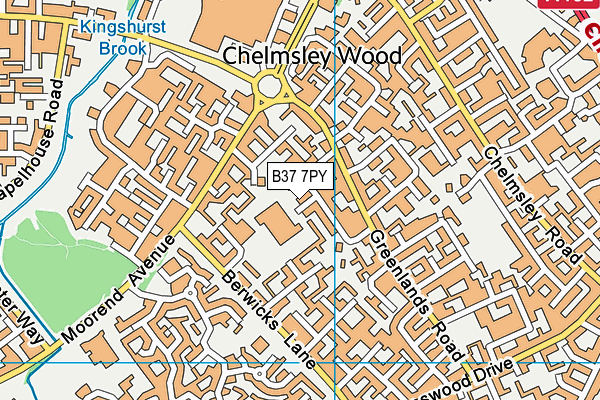 Coleshill Heath School map (B37 7PY) - OS VectorMap District (Ordnance Survey)