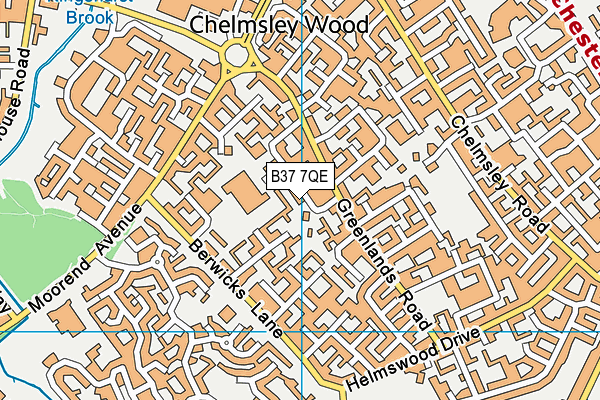 B37 7QE map - OS VectorMap District (Ordnance Survey)