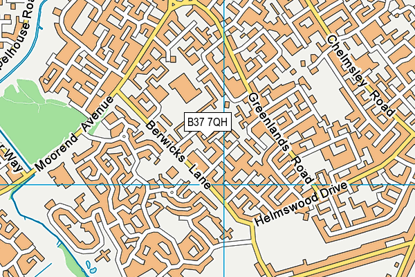 B37 7QH map - OS VectorMap District (Ordnance Survey)