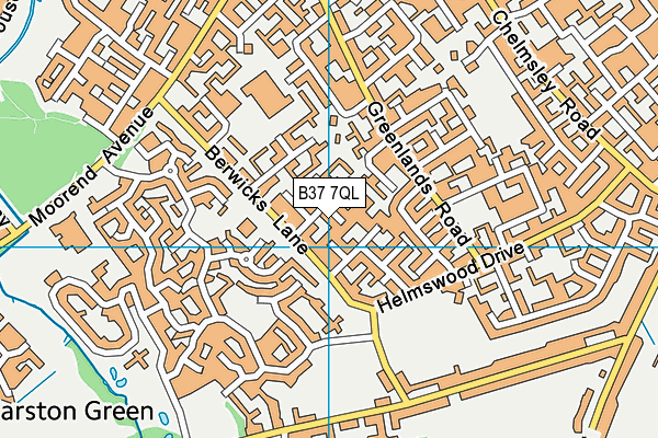 B37 7QL map - OS VectorMap District (Ordnance Survey)