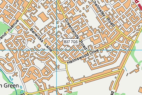 B37 7QS map - OS VectorMap District (Ordnance Survey)