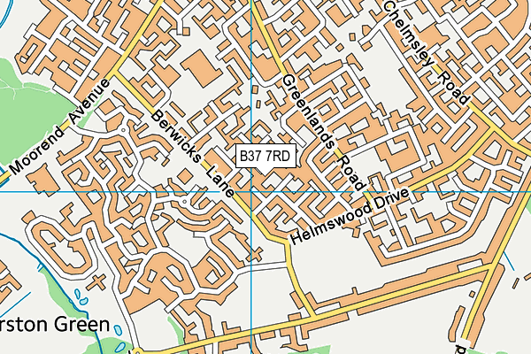 B37 7RD map - OS VectorMap District (Ordnance Survey)