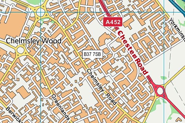 B37 7SB map - OS VectorMap District (Ordnance Survey)