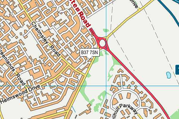 B37 7SN map - OS VectorMap District (Ordnance Survey)